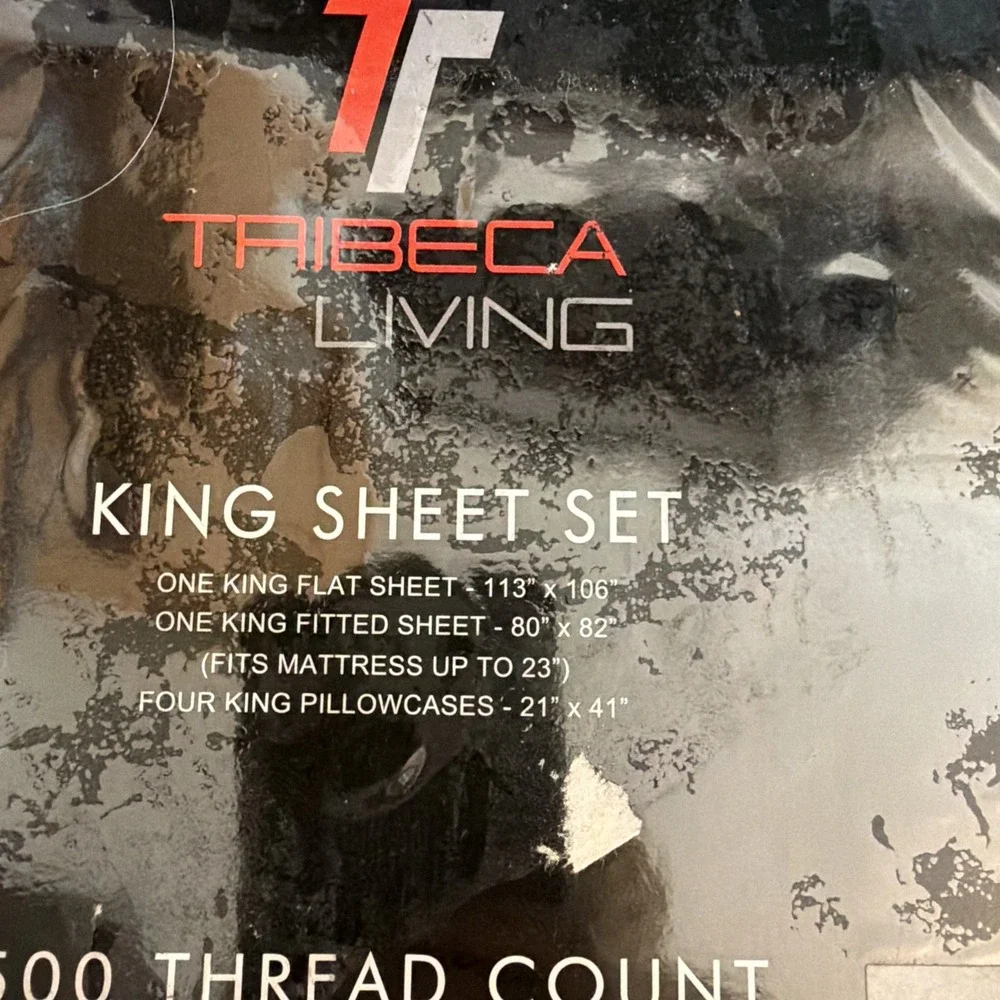 Tribeca Living King Sheet Set 500 Thread Count White